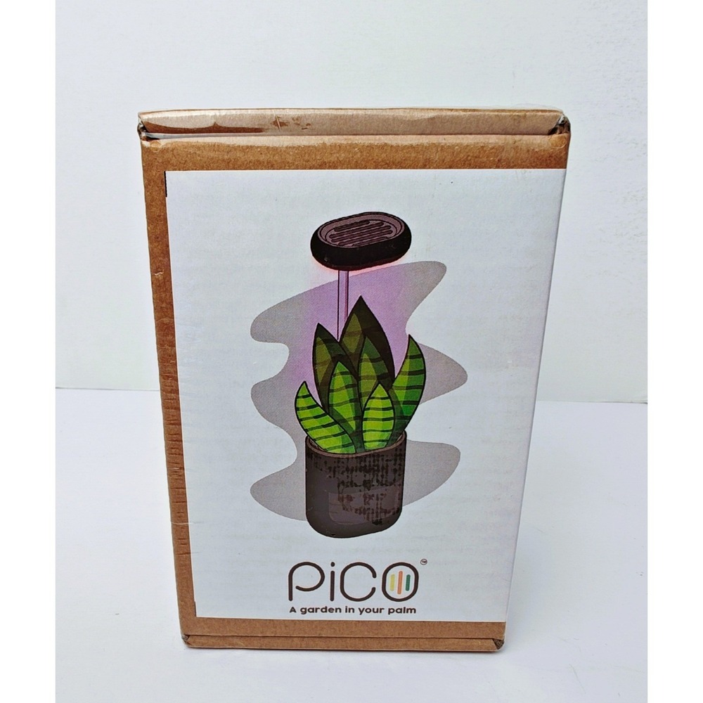 Pico Smart Planter A Garden In Your Palm LED Grow Light Self Watering, New
